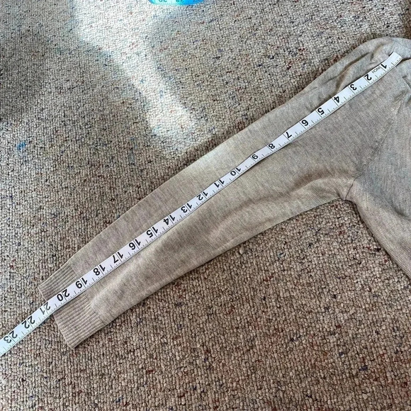 Tempo Paris Beige Knit Cowl Neck Sweater Soft Cozy Light Women Plus 1X Stretch - Picture 3 of 6